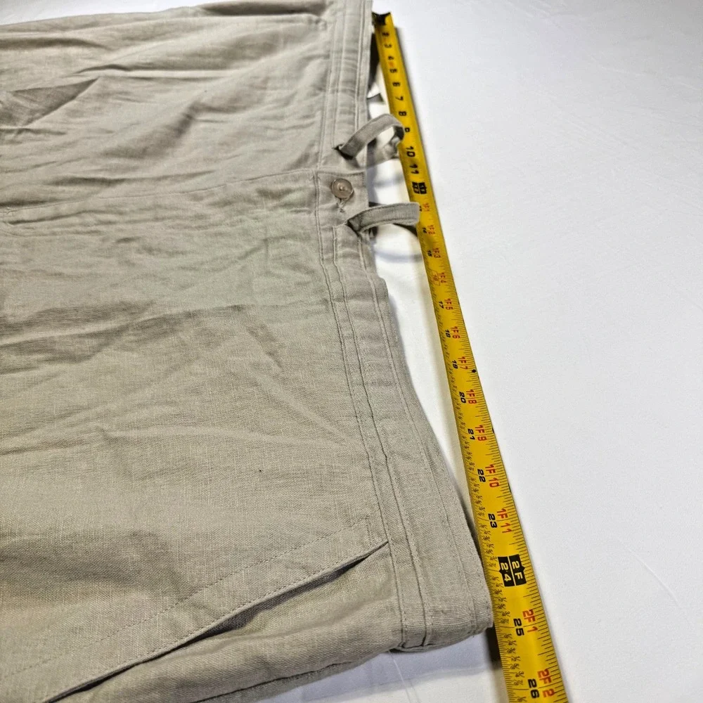 NWT Cubavera Silver Lining Natural Linen Drawstring Pants Men's Size 4XB